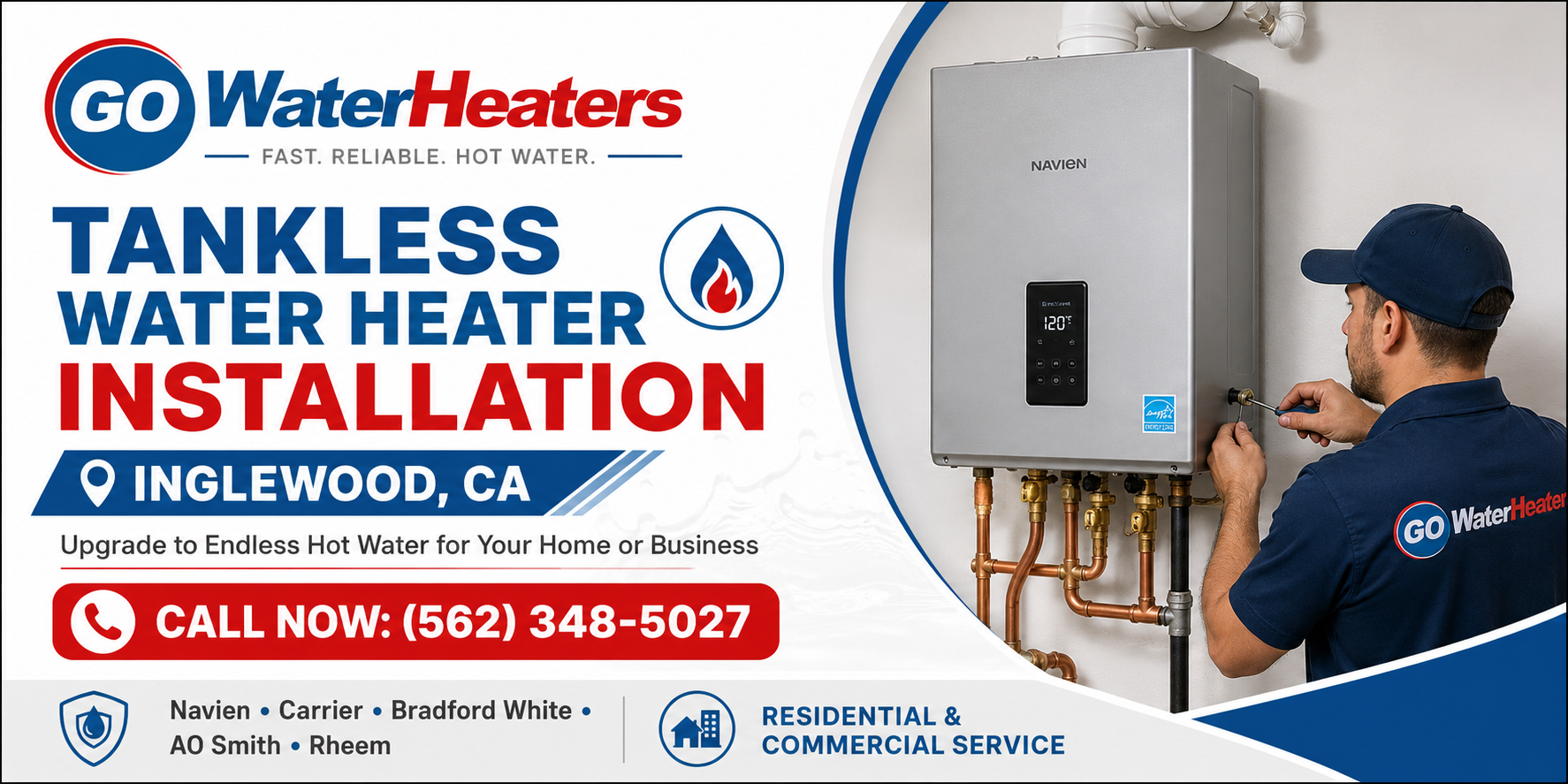 Tankless Water Heater Installation in Inglewood CA by Go Water Heaters