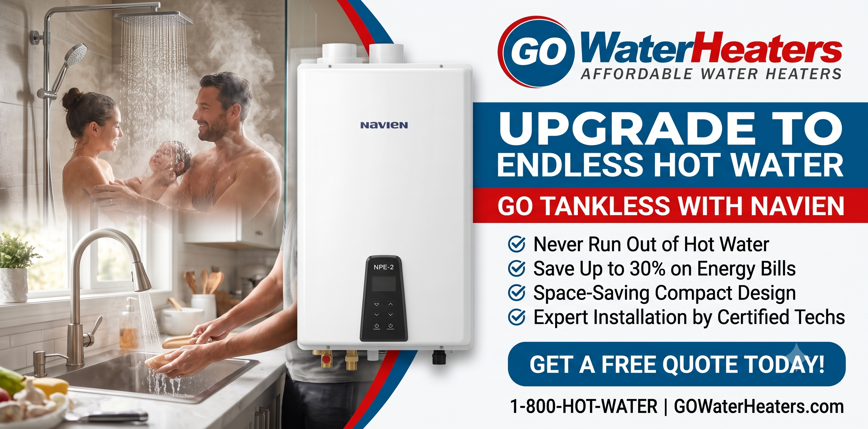 Navien Water Heater Repair in Paramount CA by Go Water Heaters