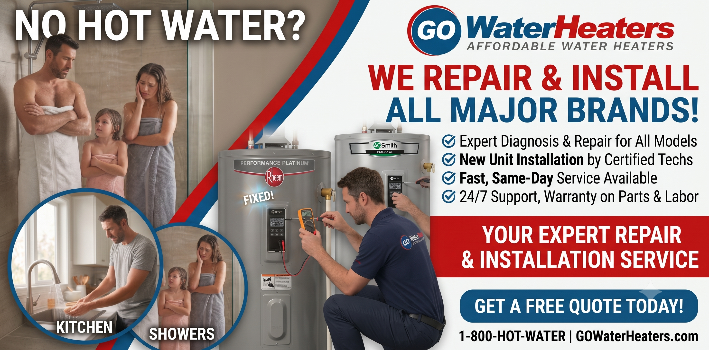 Rheem Water Heater Repair in Paramount CA by Go Water Heaters