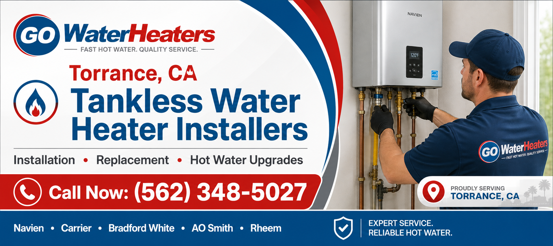 Tankless Water Heater Installers in Torrance CA by Go Water Heaters